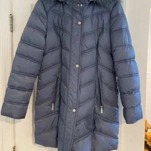 Blueish gray Kenneth Cole snow coat